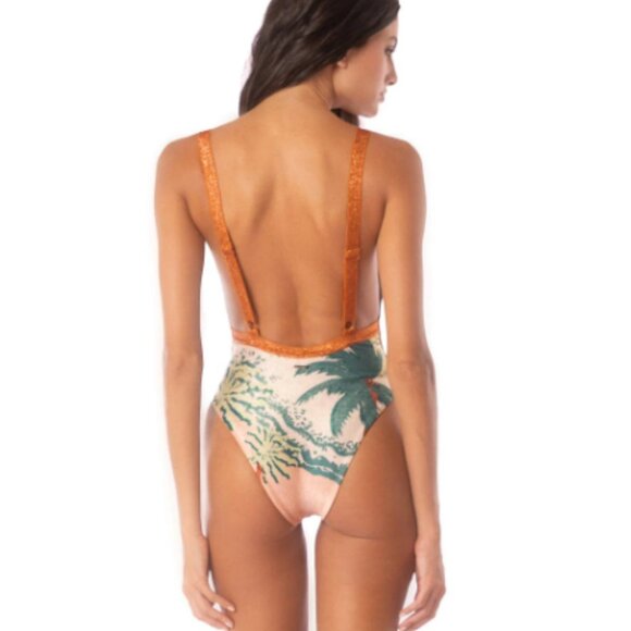 Maaji Palm Glow Nicole Classic One Piece Swimsuit MEDIUM - Picture 2 of 8